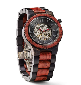JORD Wooden Watches for Men - Dover Series With Automatic Movement | Ebony & Rosewood