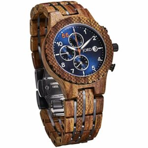 jord conway chronograph automatic wooden watch